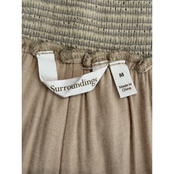 SOFT‎ SURROUNDINGS Women's Gold Drapey Gauze Pull-On High Waist Pants Sz M EUC - Picture 4 of 11